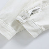 Men Denim Coat Jean Jackets Solid Color Frayed Denim Jacket Coat Men's Loose Zip Cardigan Denim Jacket