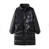 Women Winter Coats Puffer Jacket Down Coat Down Jacket Female Winter Glossy Thickening Stand Collar Coat