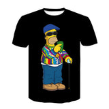 Homer Simpson Shirt Summer Printed Couple T-shirt Casual Men's Short Sleeve
