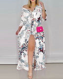 Nina Parker Graffiti Dress Loose Long Sleeve Striped Shirt Dress