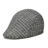 Check Beret Hat Autumn and Winter Check Middle-Aged and Elderly Men and Women Hats for the Elderly