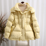Women Winter Coats Puffer Jacket Down Coat Winter New Slim Slimming Profile Drawstring White Duck Down Coat