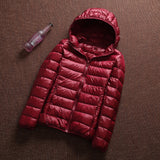 Women Winter Coats Puffer Jacket Down Coat Winter Down Jacket Women Short Hood Outfit Jacket Long-Sleeved Warm