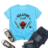 Hellfire Club Shirt Printed Top Short Sleeve Summer