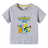 Children Pokemon Pikachu T Shirt Summer Cotton Short Sleeve T-shirt