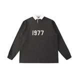 Fear of God Essentials 1977 Rugby Wheat Printed Long-Sleeved Polo Shirt