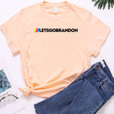 Let's Go Brandon T Shirt Letter Print Short-Sleeve T-shirt Bottoming Shirt