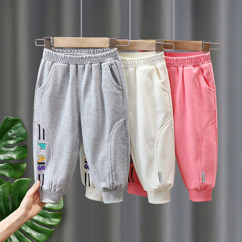 Toddler Girls Pants Girls' Spring Clothes Children's Sports Casual Pants