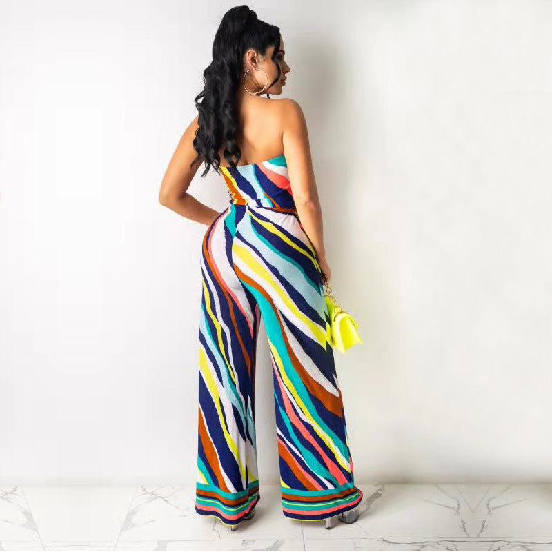 Cigarette Pants Spring Wide Leg High Waist Jumpsuit Women's Summer Straight Pants