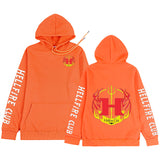 Stranger Things Hellfire Club Coat Sweater Versatile Loose Hooded Sweater Fleece-Lined Neutral