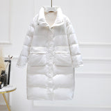 Women Winter Coats Puffer Jacket Down Coat Large Pocket Down Jacket Female Fashion Winter White Duck Down Coat