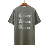 We11 Done T Shirts Letter Print Loose Large Size Men and Women Same Style