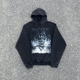 Saint Michael Hoodie Joint Name Fog Dark Lady Limited Retro Heavy Distressed Hooded