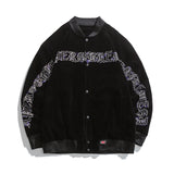 College Jacket Autumn Letters Printed Baseball Uniform Loose Sports and Leisure Jacket I Thin Coat