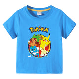 Children Pokemon Pikachu T Shirt Cotton T-shirt Casual Sports Cute