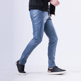 Men Leather Pants Spring/Summer Thin Men's Stretch Slim Fit Leather Pants