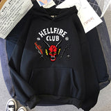 Stranger Things Hellfire Club Hoodie Stranger Things Printed Hoodie Fleece Padded Coat