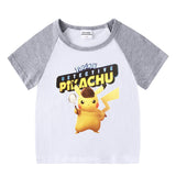 Children Pokemon Pikachu T Shirt Short Sleeve T-shirt Casual Sports