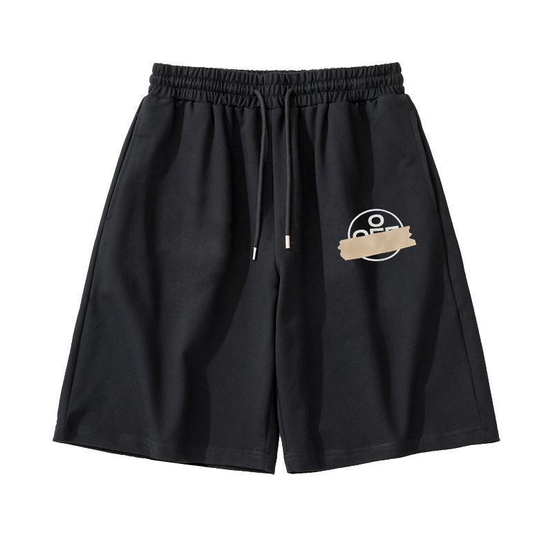 off Summer Fifth Pants Men and Women Couple Ow Printed Casual SportsBeach Pants Men shorts