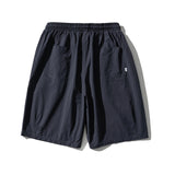 Men Shorts Summer Solid Color Printing Casual Pants Loose