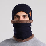 Men's Winter Hats Wool Hat Men's and Women's Fleece-Lined Thickened Pullover