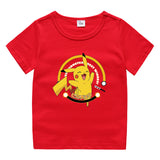 Children Pokemon Pikachu T Shirt Cute Cotton T-shirt Casual Sports Trend