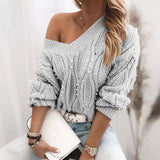 Preppy Aesthetic Sweater Sweater Autumn Winter Sexy Long Sleeve Knitwear for Women