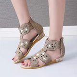Women Open Toe Sandals Flats Summer Low Top Plus Size Women's Sandals