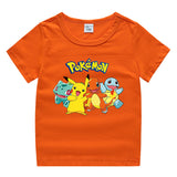 Children Pokemon Pikachu T Shirt Cotton T-shirt Casual Sports Cute