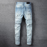 Amiri Jeans Casual Hip Hop Slim Jeans Men #820