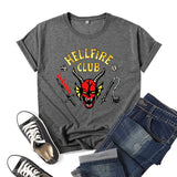 Stranger Things Hellfire Club T Shirt Short Sleeve Top Women'S T-Shirt