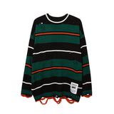Mens Fall Outfits Vintage Printed Pullover Ripped Men's Niche Top Couple