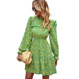 Emery Rose Dresses Printed Dress Autumn and Winter Long Sleeve Skirt