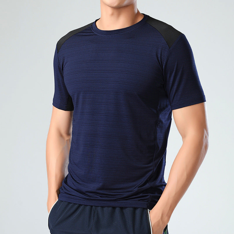 Sweat Wicking Shirt Sports Outdoor T-shirt Men's round Neck Short Sleeve