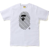 Shark Print T Shirt Letter Ape Head Printed Cotton Short Sleeve T-Shirt