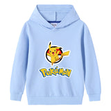 Children Pokemon Pikachu Hoodie Spring and Autumn Boys and Girls Cotton Hooded Sweater