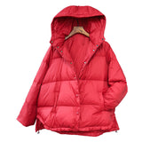 Women Winter Coats Puffer Jacket Down Coat Long Sleeve Hooded Warm Jacket White Duck Down Lightweight Down Jacket