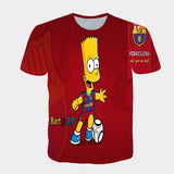 Homer Simpson Shirt Summer Printed Loose Short Sleeve T-shirt