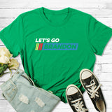 Let'S Go Brandon T Shirt Letter Print Teen Casual Loose-Fitting T-Shirt Short Sleeve Top