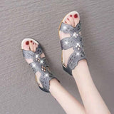 Women Open Toe Sandals Flats Summer Low Top Plus Size Women's Sandals