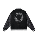 Mens Fall Outfits Vintage Rhinestone Jacket Men's and Women's Vintage Vintage Baseball Uniform