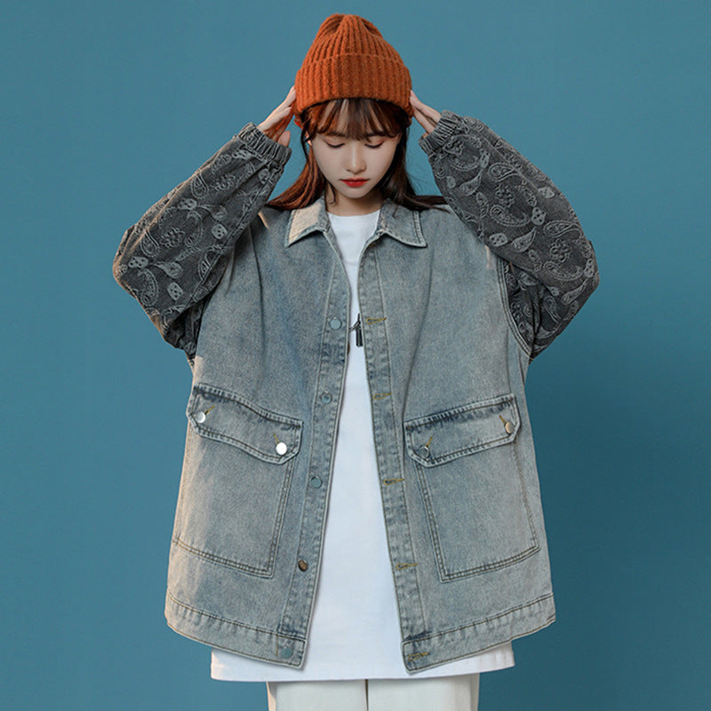 Jock Jacket Autumn Men's Denim Coat Denim Clothing Workwear Couple Denim Clothes Jacket Loose Top