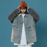 Jock Jacket Autumn Men's Denim Coat Denim Clothing Workwear Couple Denim Clothes Jacket Loose Top