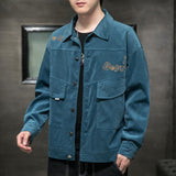 Corduroy Varsity Jacket Men's Autumn and Winter Lapel Corduroy Jacket Menswear Autumn Clothes Top Clothes
