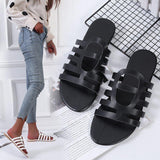 Women Open Toe Sandals Flats Spring/Summer Beach Hollow Sandals