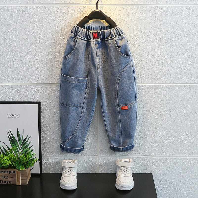 Toddler Boys Pants Children's Autumn Clothing Pants Boys Spring and Autumn Jeans