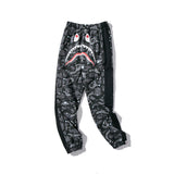 Shark Print Pant Shark Head Print Luminous Starry Sky Trousers Men's and Women's Casual Pants Sweatpants