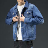 Men Denim Jacket Autumn and Winter Men's Coat Loose Jacket