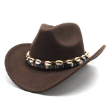 Cowboy Hats Autumn and Winter Top Hat Female Ethnic Style Top Hat