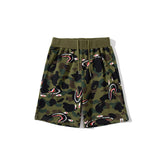 WGM Closing Summer Ape Shark Head Letter Camouflage Shorts